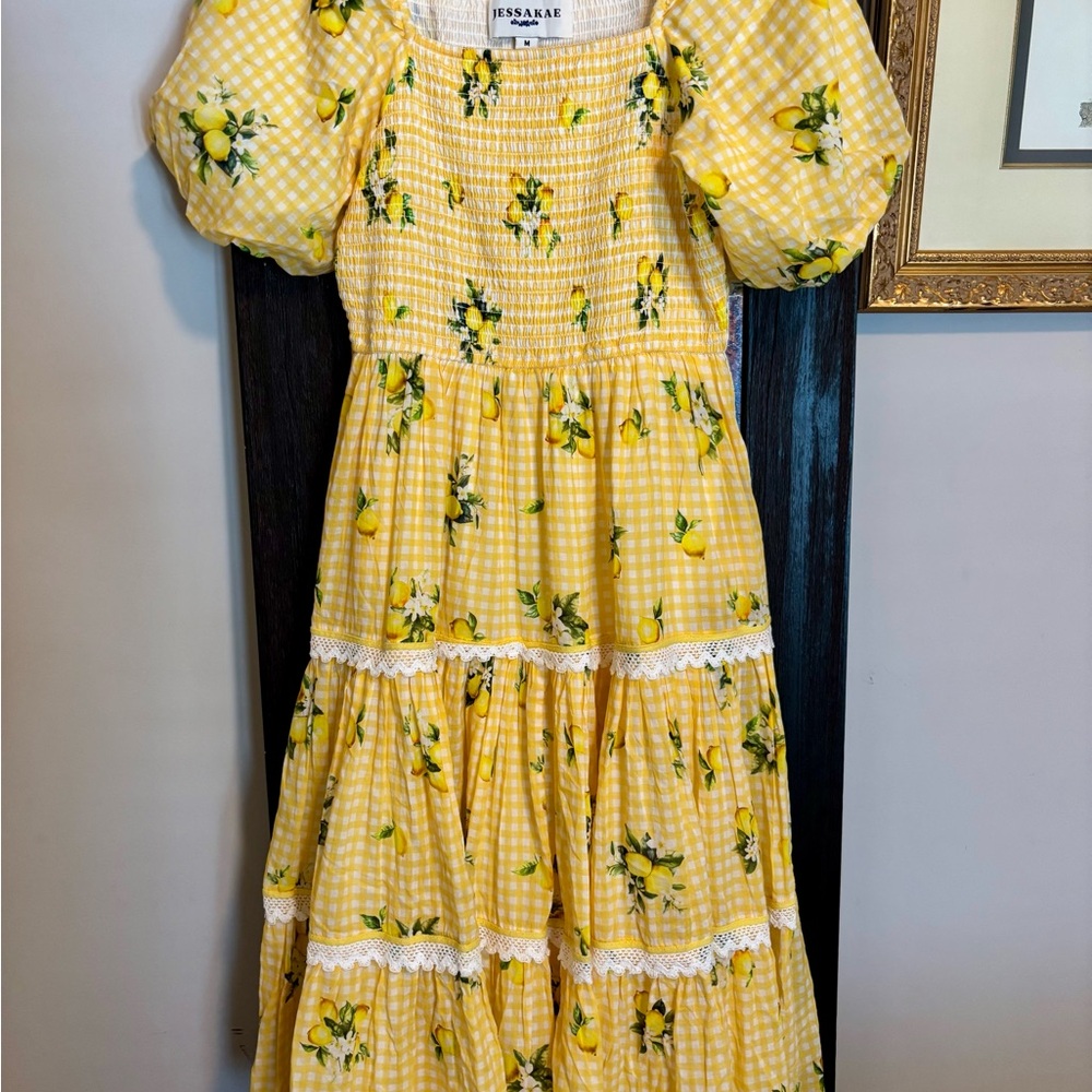 JessaKae Lemon meringue, Gingham Dress